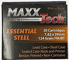 Патрон 7,62х39 (FMJ BT 8 гр.( MAXXTECH) (Е01-22) 20шт