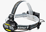 Фонарь налобный "СИБИРСКИЙ СЛЕДОПЫТ-Радиант", 4 LED + 2 COB, аккум. 220В/60/