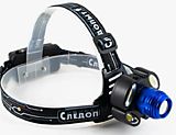 Фонарь налобный "СИБИРСКИЙ СЛЕДОПЫТ-Стильб", 1 LED + 4 COB, zoom, аккум. 220В/60/