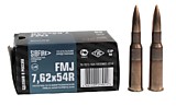 Патрон 7,62х54R FMJ , 148гр биметалл 20шт Калашников (М160)