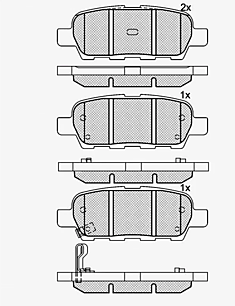 Колодки тормозные дисковые задние Icer 181509_Nissan  X-Trail II (T31)