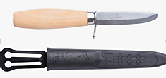 Нож Morakniv Rookie, нержавеющая сталь, деревянная ручка																